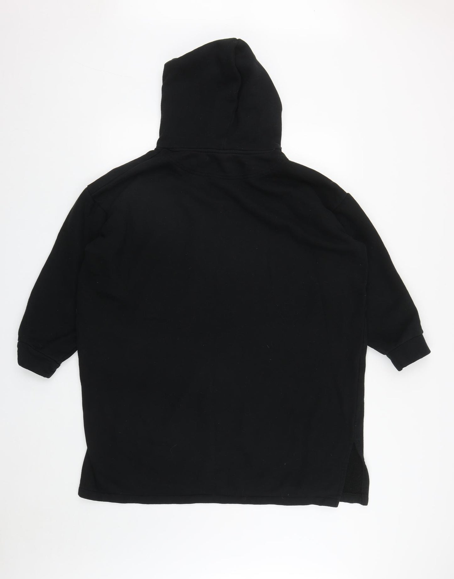 H&M Womens Black  Cotton Pullover Hoodie Size M  Drawstring
