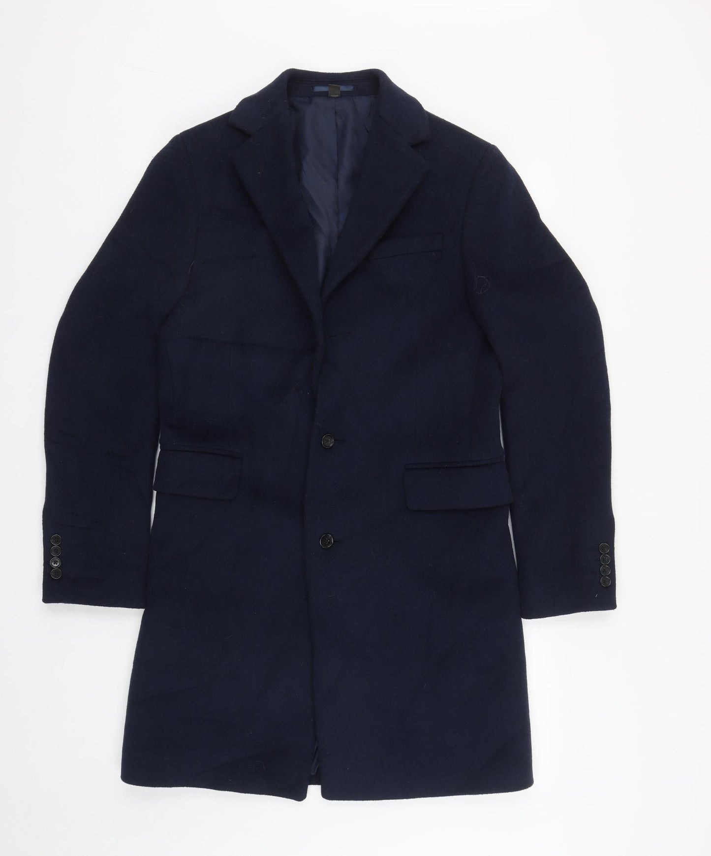 Marks and Spencer Mens Blue   Pea Coat Coat Size S  Button