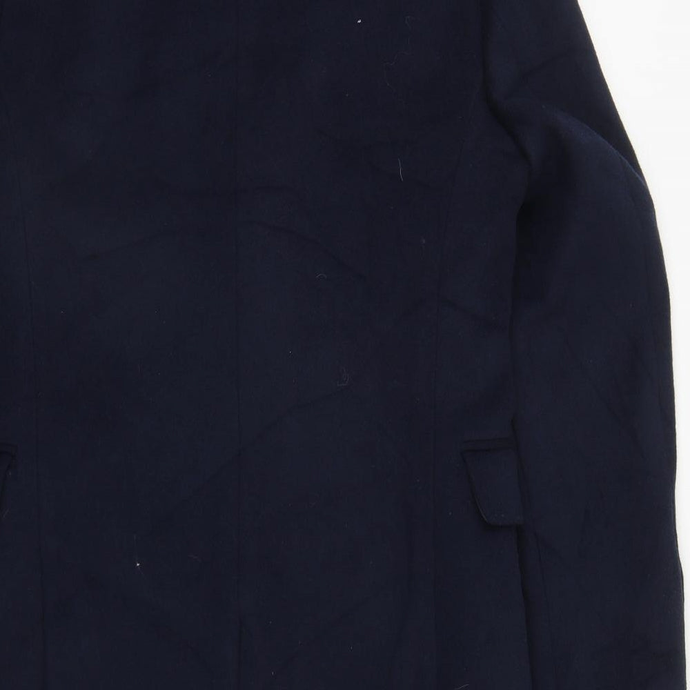 Marks and Spencer Mens Blue   Pea Coat Coat Size S  Button