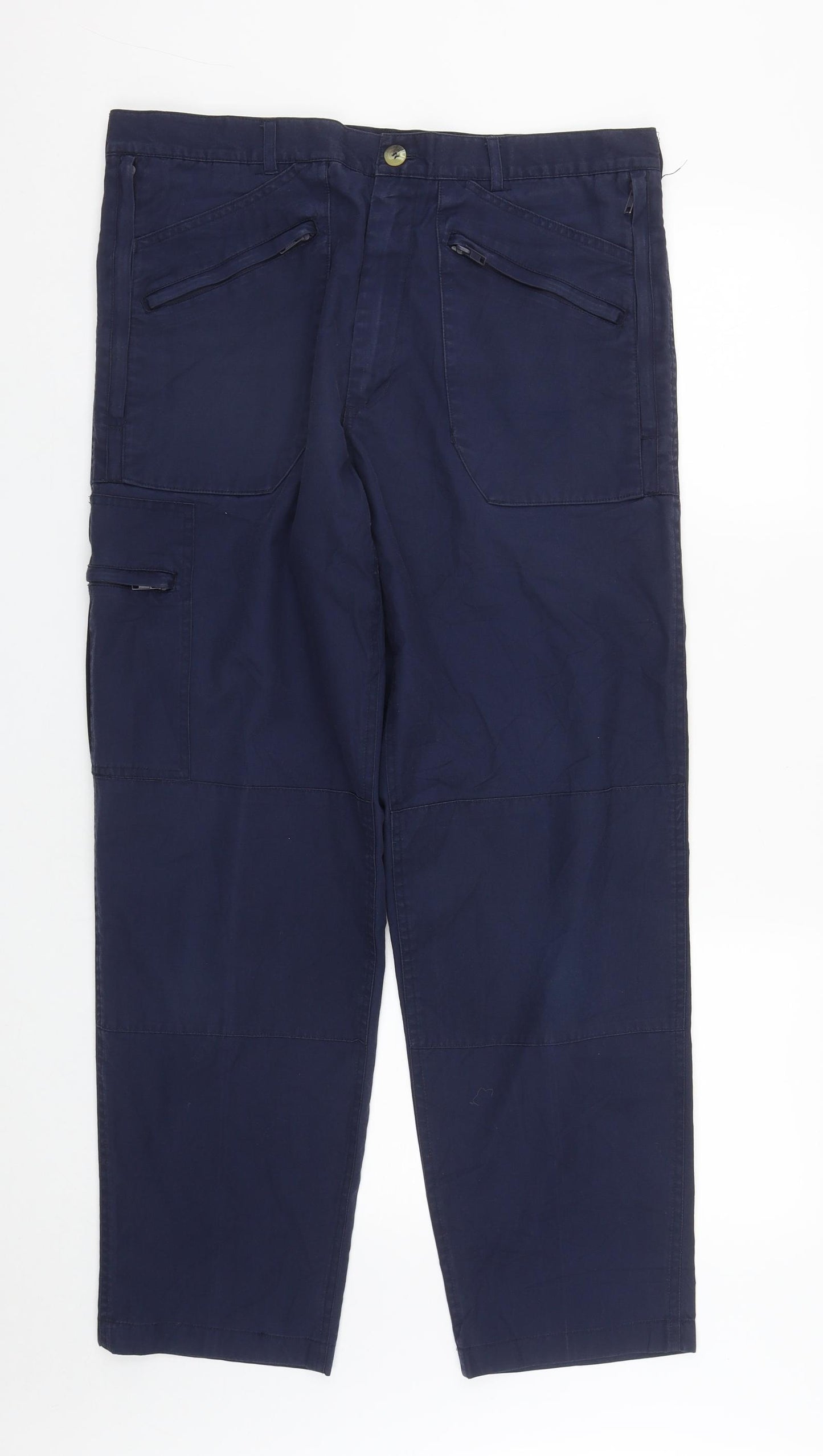 Regatta Mens Blue  Polyester Snow Pants Trousers Size 36 in L30 in Regular Zip