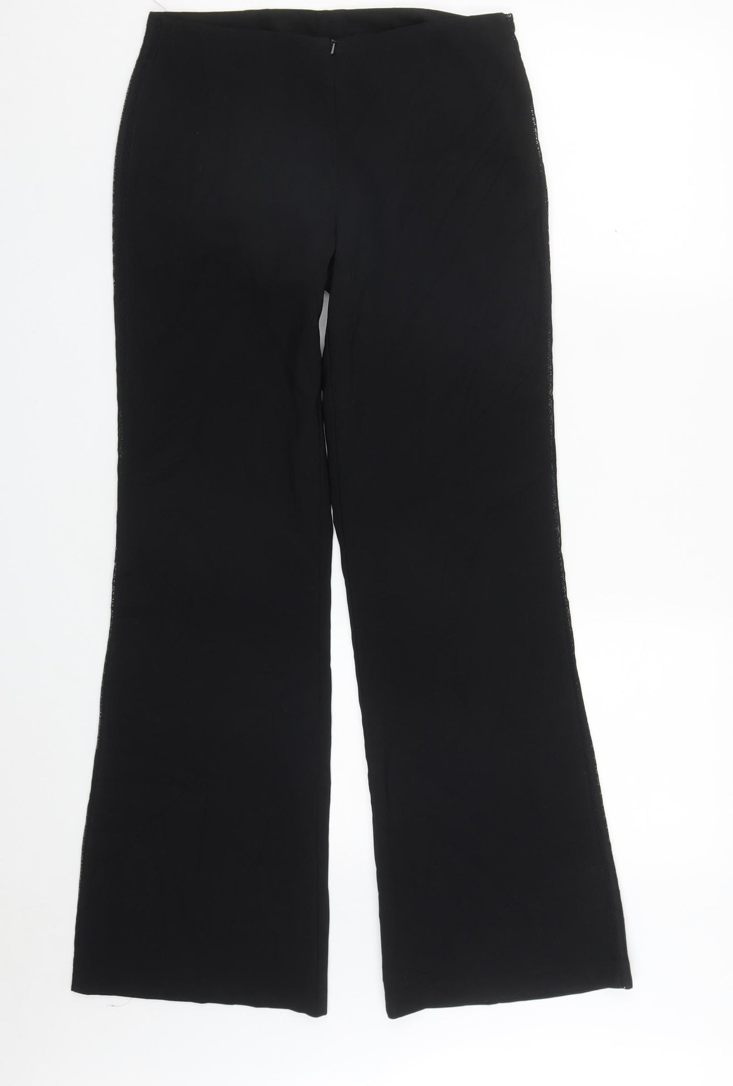 George Womens Black  Polyester Trousers  Size 10 L31 in Regular Zip - Side Detail