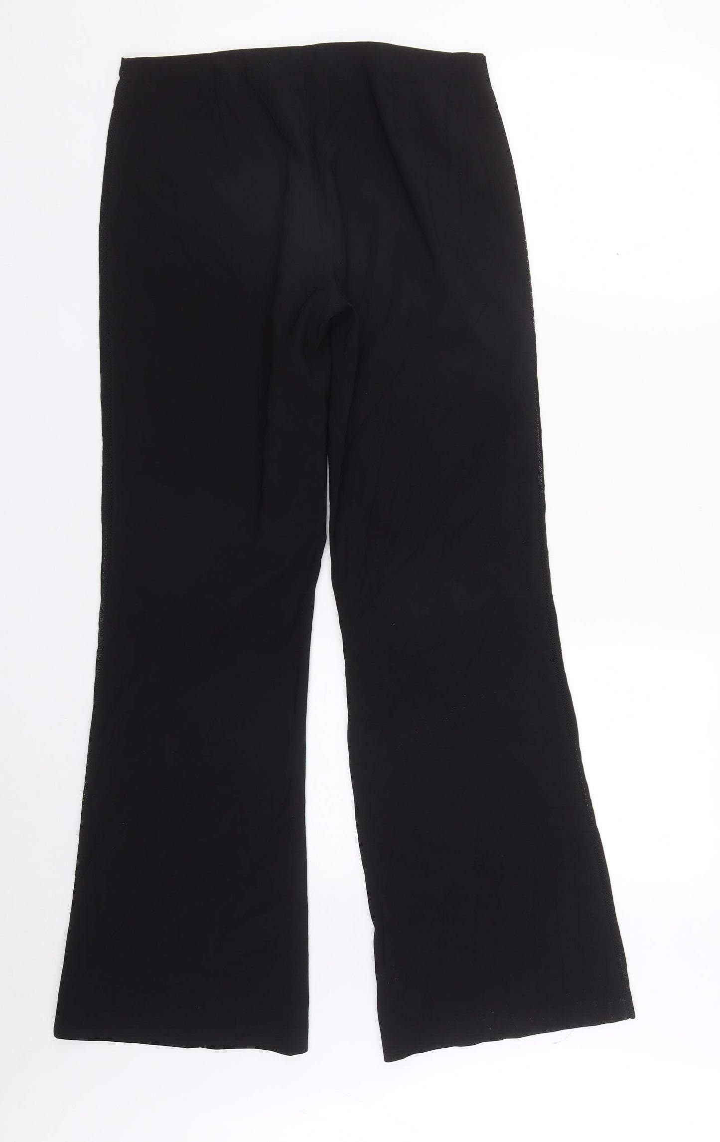 George Womens Black  Polyester Trousers  Size 10 L31 in Regular Zip - Side Detail