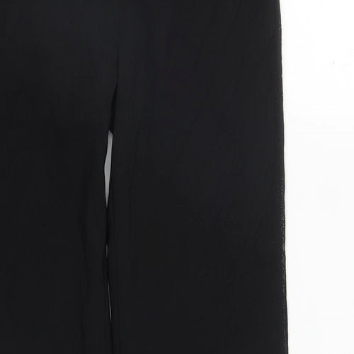 George Womens Black  Polyester Trousers  Size 10 L31 in Regular Zip - Side Detail