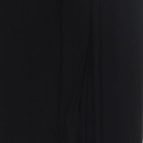 Topshop Womens Black  Polyester Jogger Trousers Size 8 L27 in Regular Zip
