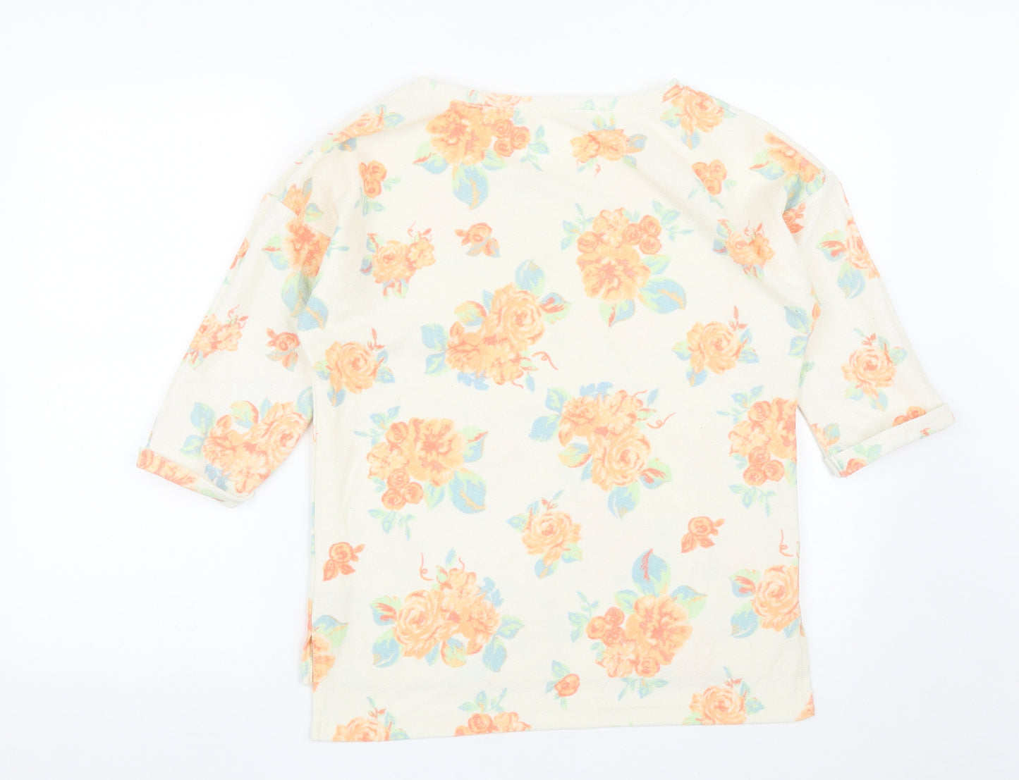 George Womens Multicoloured Round Neck Floral Polyester Pullover Jumper Size 12