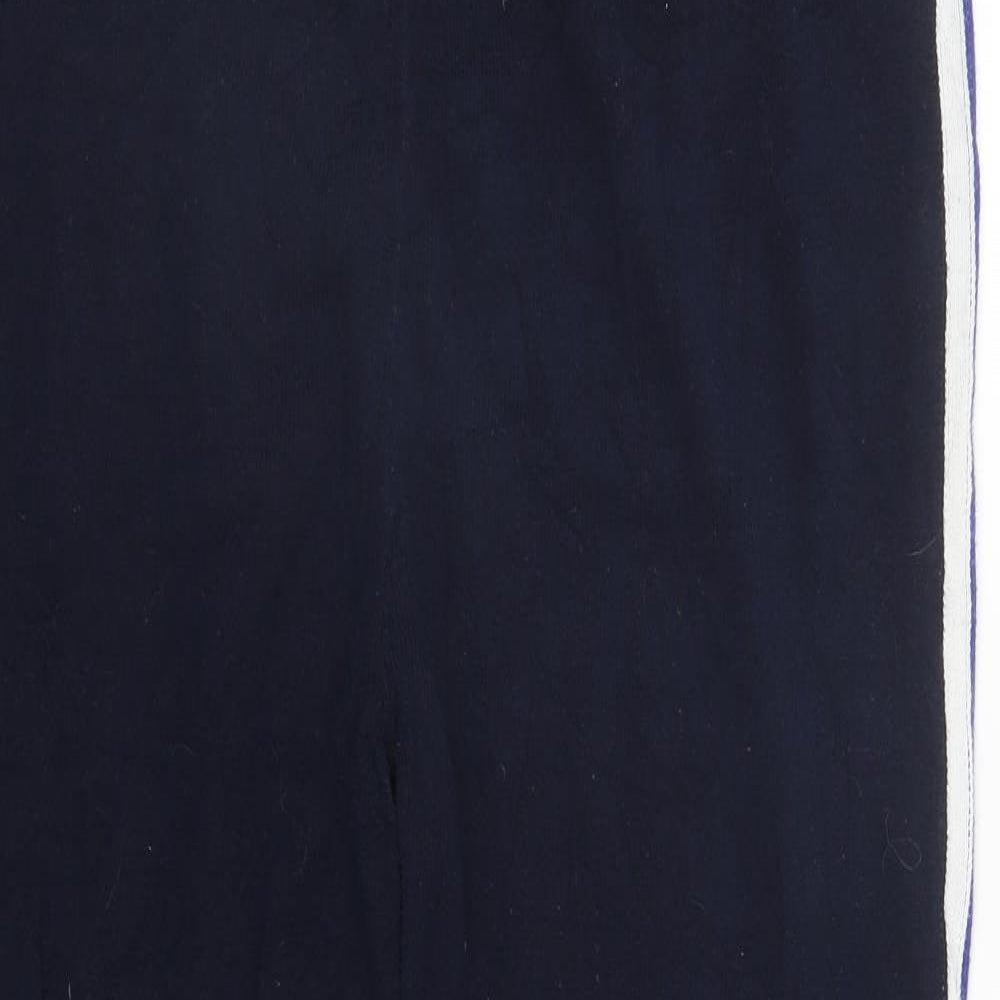 MICHA LOUNGE Womens Blue  Cotton Jogger Trousers Size 12 L27 in Regular