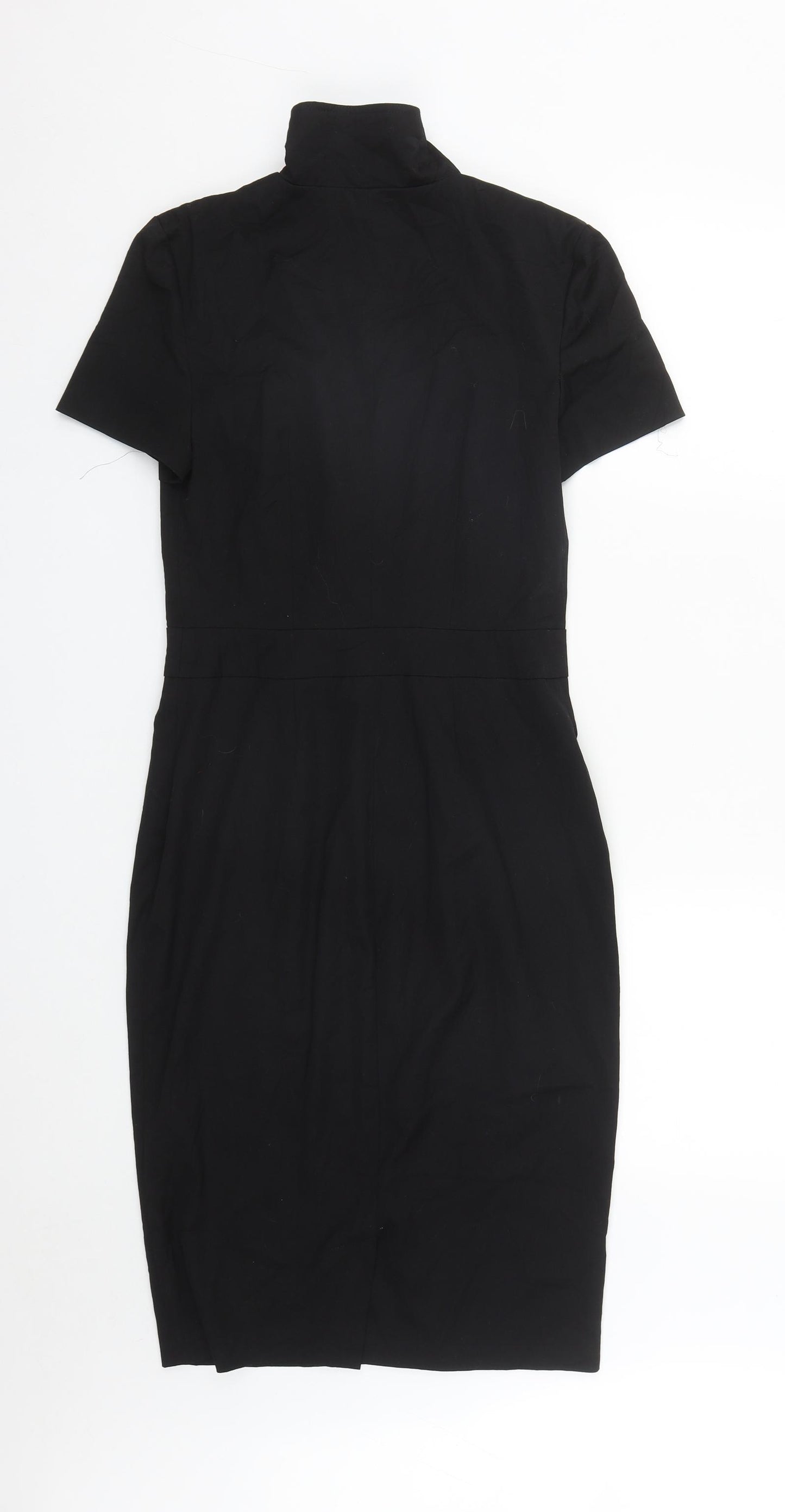 ASOS Womens Black  Polyester Pencil Dress  Size 10  V-Neck