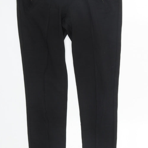 Matalan Womens Black  Viscose Cropped Trousers Size 8 L24 in Regular
