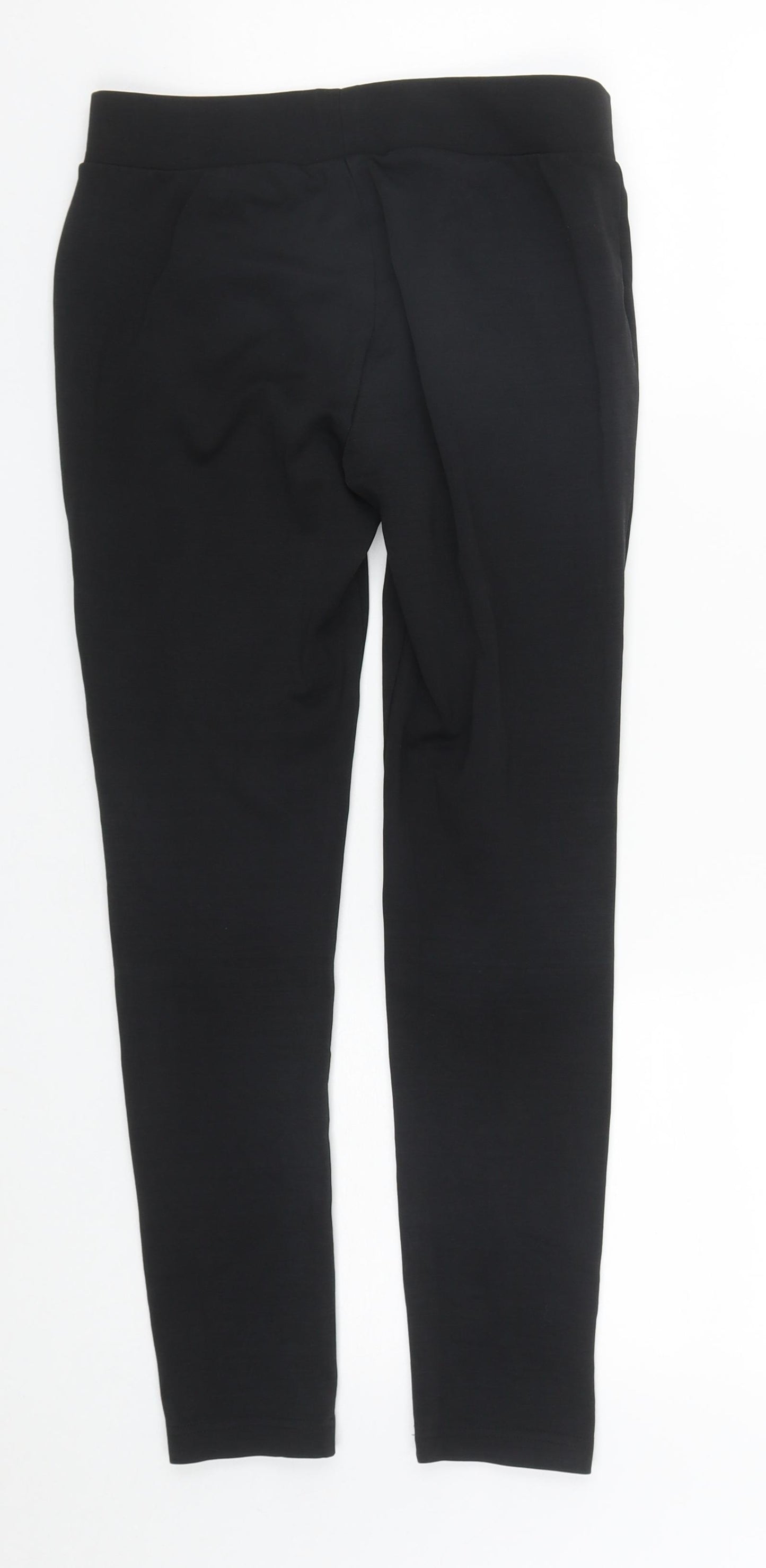 Matalan Womens Black  Viscose Cropped Trousers Size 8 L24 in Regular
