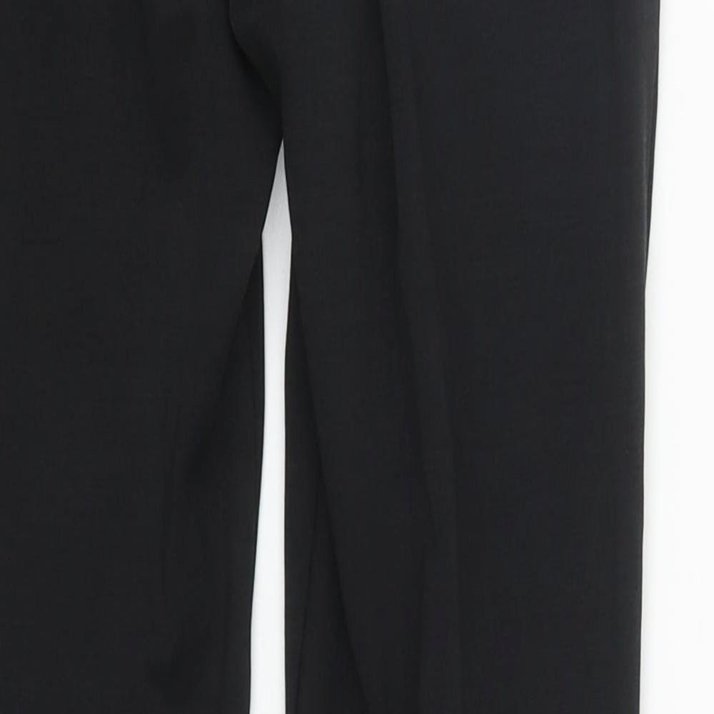 Matalan Womens Black  Viscose Cropped Trousers Size 8 L24 in Regular