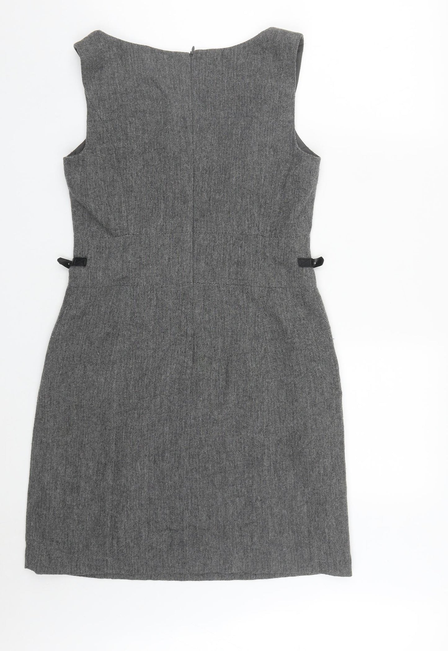 Mexx Womens Grey  Polyester Pinafore/Dungaree Dress  Size 10  V-Neck Zip