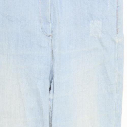 Marks and Spencer Womens Blue  Cotton Jegging Jeans Size 16 L25 in Regular Zip
