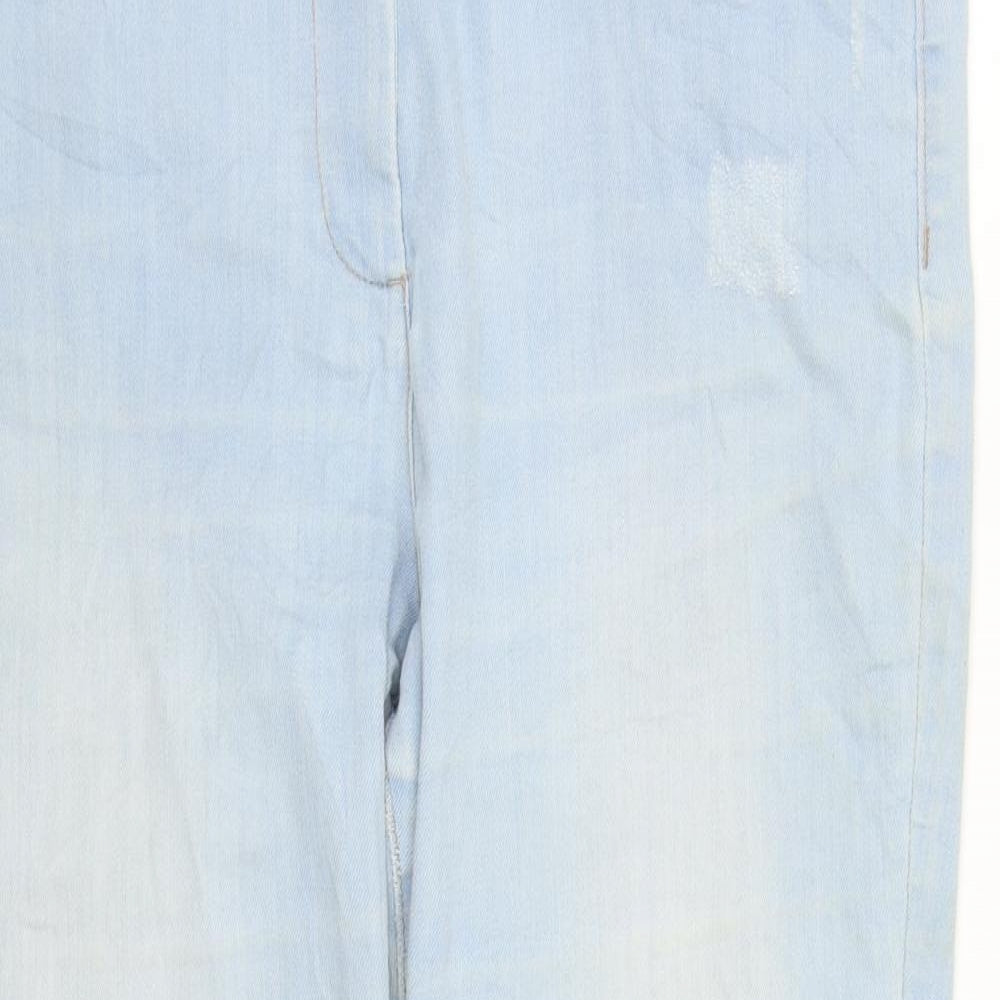 Marks and Spencer Womens Blue  Cotton Jegging Jeans Size 16 L25 in Regular Zip