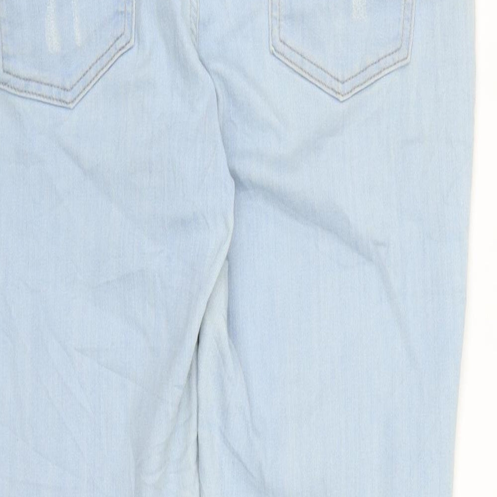 Marks and Spencer Womens Blue  Cotton Jegging Jeans Size 16 L25 in Regular Zip
