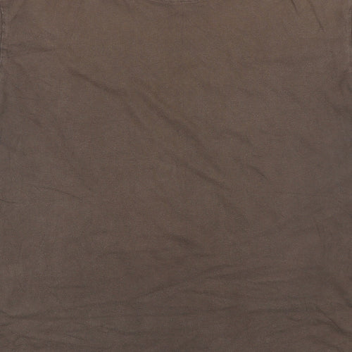 Debenhams Mens Brown  Cotton  T-Shirt Size L Round Neck