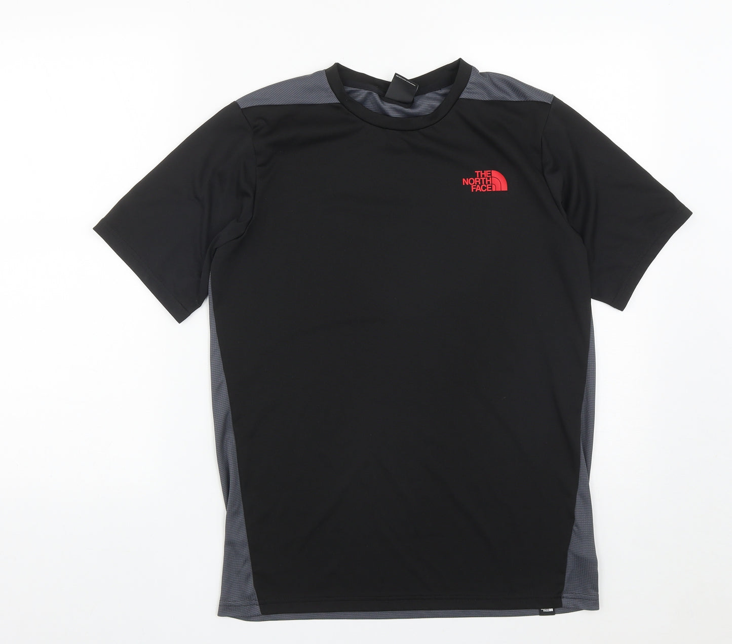 The North Face Boys Black  Polyester Basic T-Shirt Size XL Round Neck