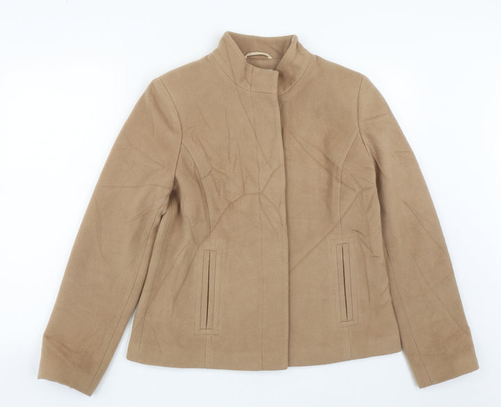 Marks and Spencer Womens Beige   Pea Coat Coat Size 14  Button