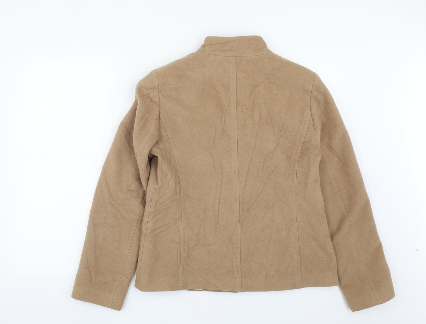Marks and Spencer Womens Beige   Pea Coat Coat Size 14  Button