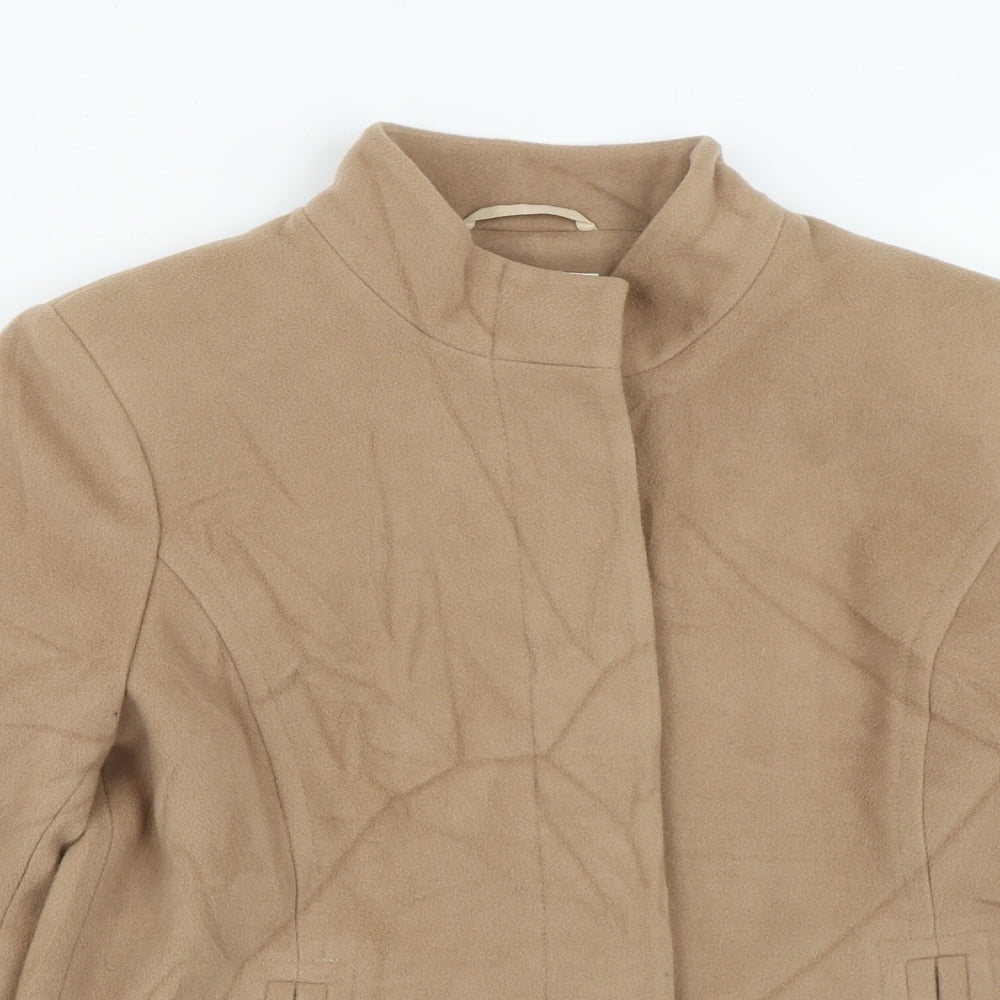 Marks and Spencer Womens Beige   Pea Coat Coat Size 14  Button