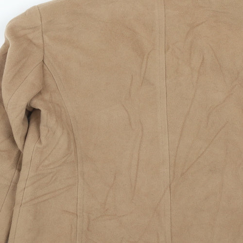 Marks and Spencer Womens Beige   Pea Coat Coat Size 14  Button