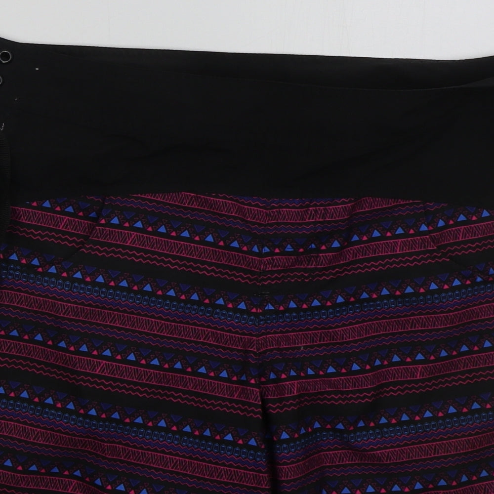 Hot Tuna Womens Pink Geometric Polyester Bermuda Shorts Size 12 L12 in Regular Lace Up