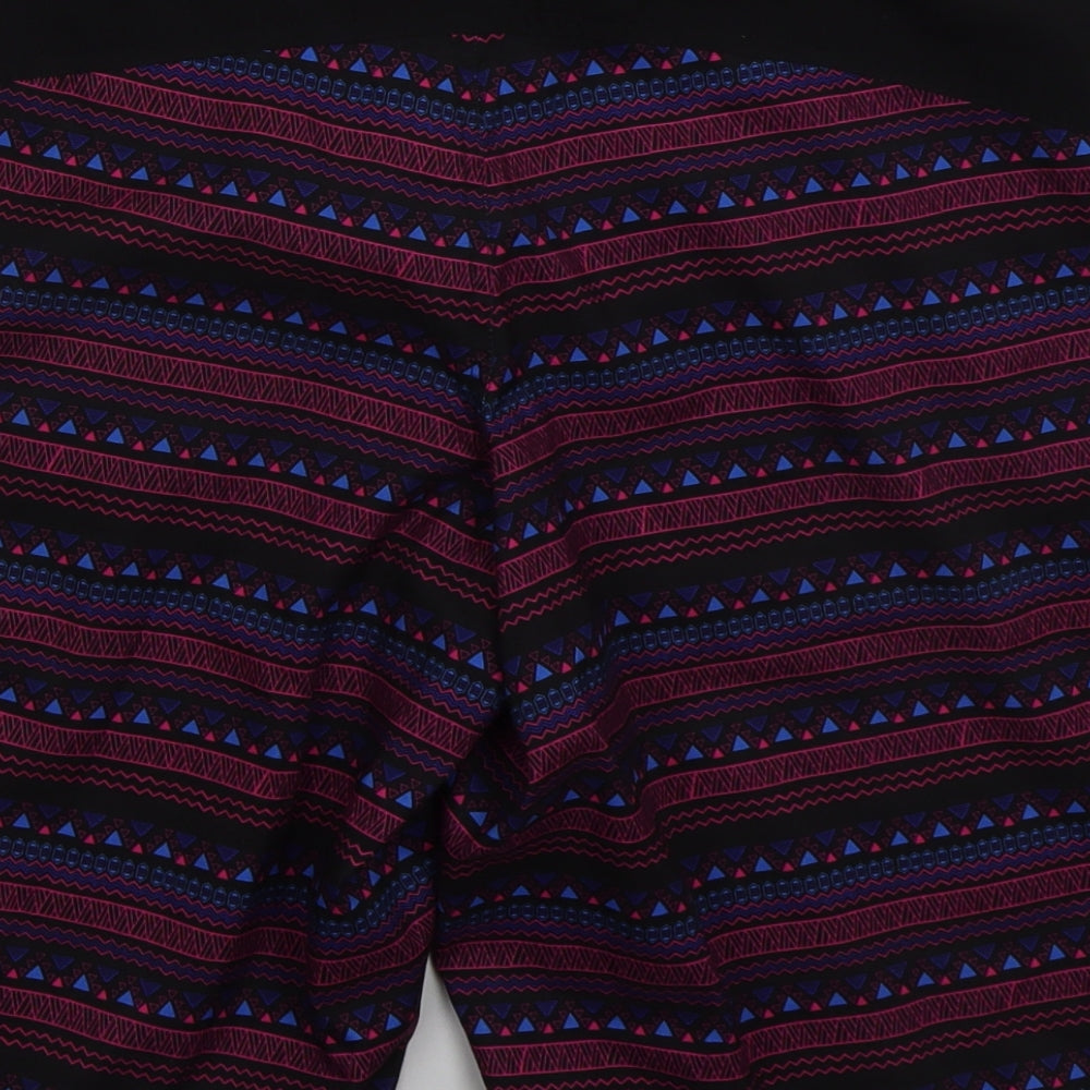 Hot Tuna Womens Pink Geometric Polyester Bermuda Shorts Size 12 L12 in Regular Lace Up