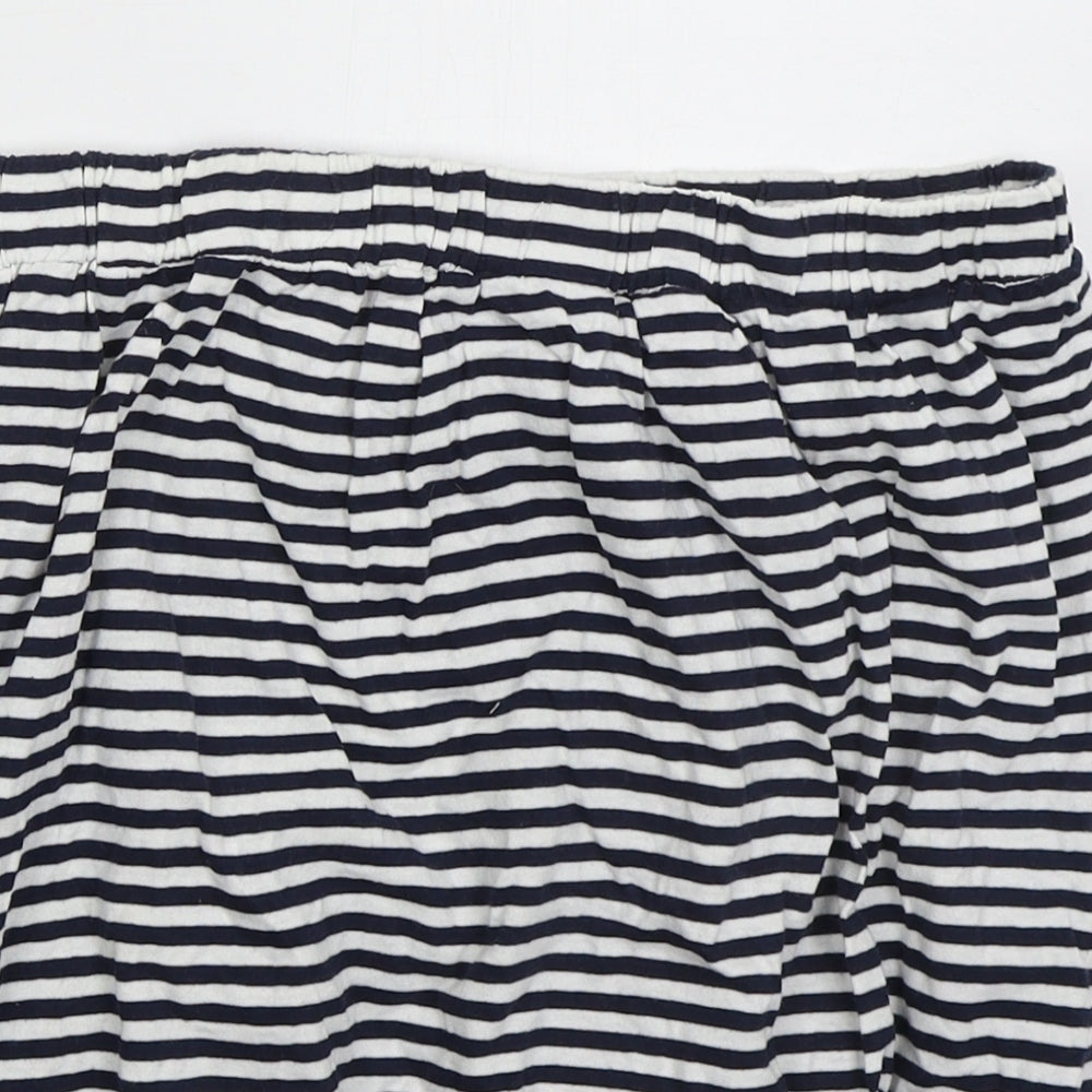 Board Angels Womens Blue Striped Cotton Basic Tank Size 14 Off the Shoulder