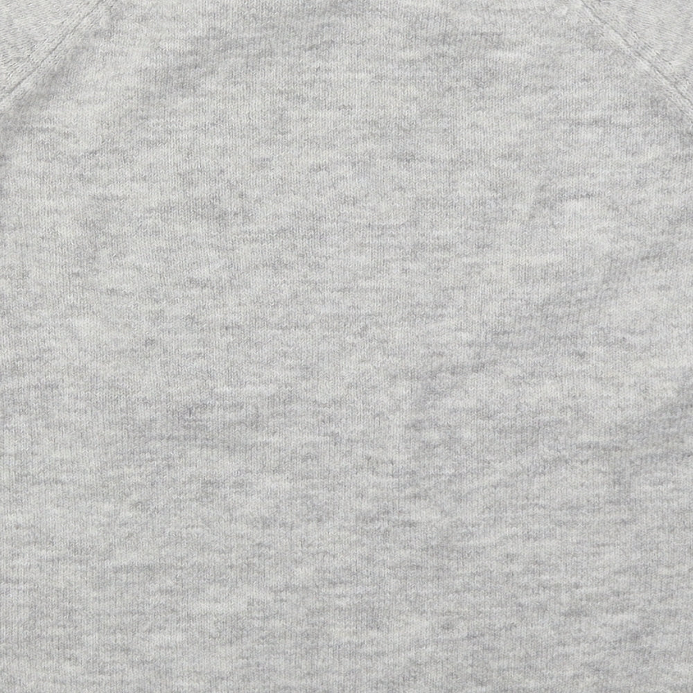 Papaya Womens Grey Mock Neck  Acrylic Pullover Jumper Size 12   - Penguins