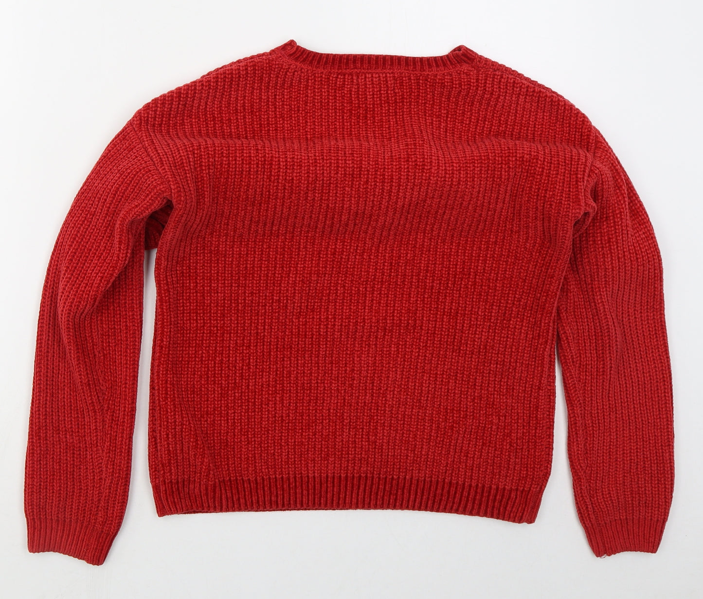 Primark Girls Red Crew Neck  Polyester Pullover Jumper Size 12-13 Years  Pullover