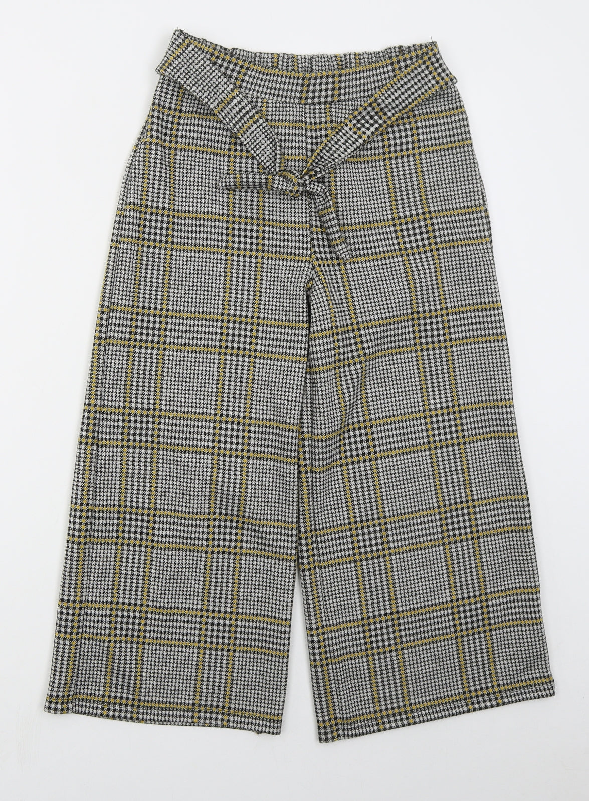 F&F Girls Grey Houndstooth Polyester Capri Trousers Size 12-13 Years  Regular