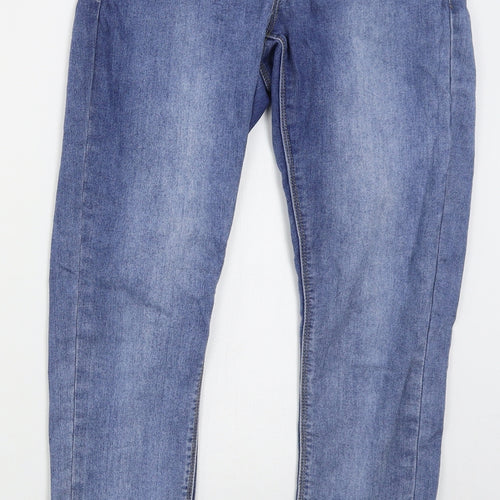 New Look Womens Blue  Cotton Skinny Jeans Size 10 L23 in Regular Button