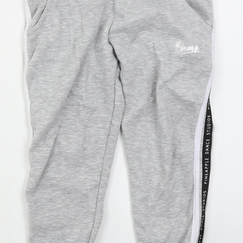 Pineapple Girls Grey  Polyester Sweatpants Trousers Size 7-8 Years  Regular
