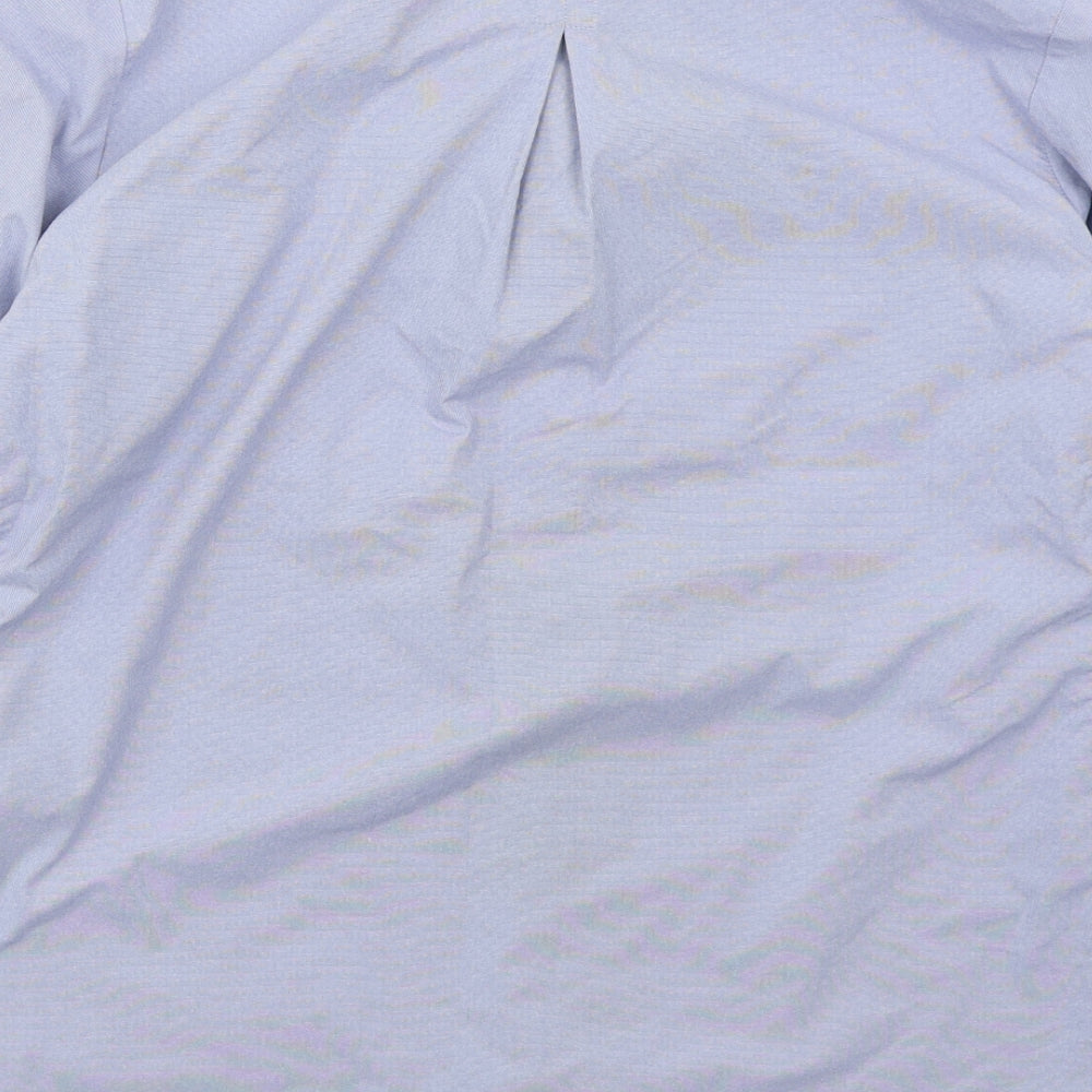 Rohan Womens Blue  Polyester Basic Blouse Size 12 V-Neck