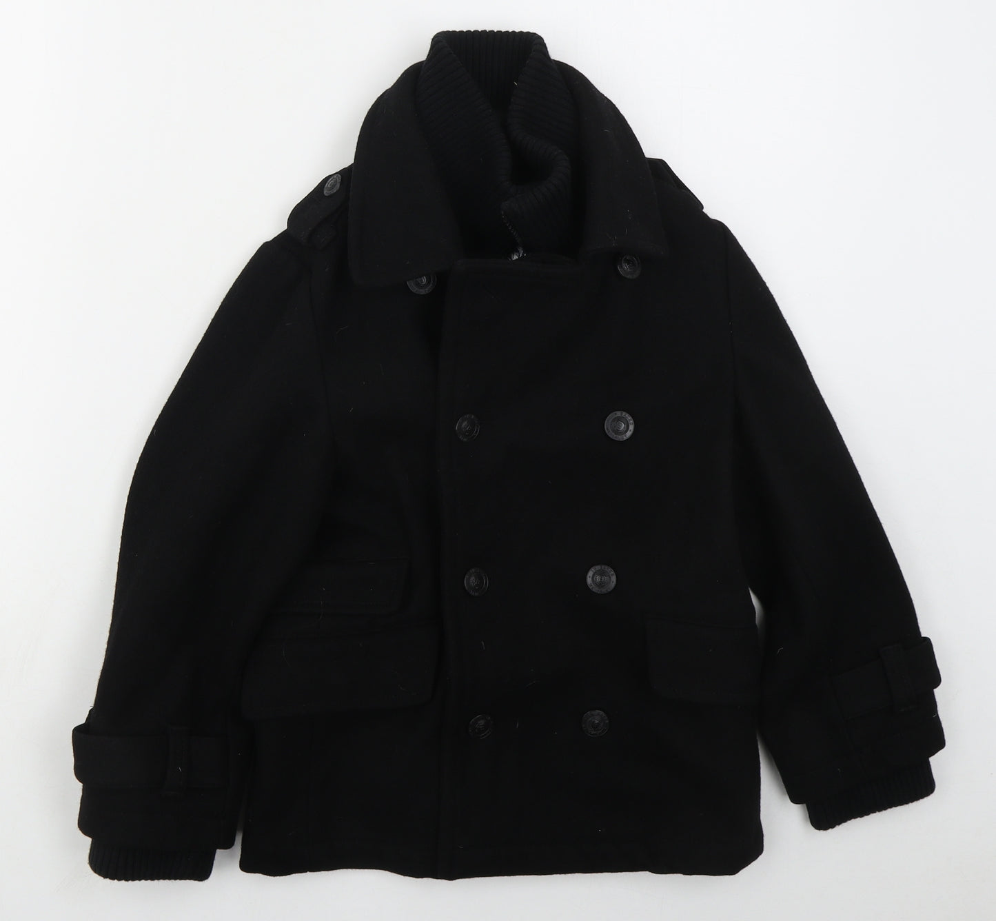 Ted Baker Boys Black   Basic Coat Coat Size 9 Years  Zip