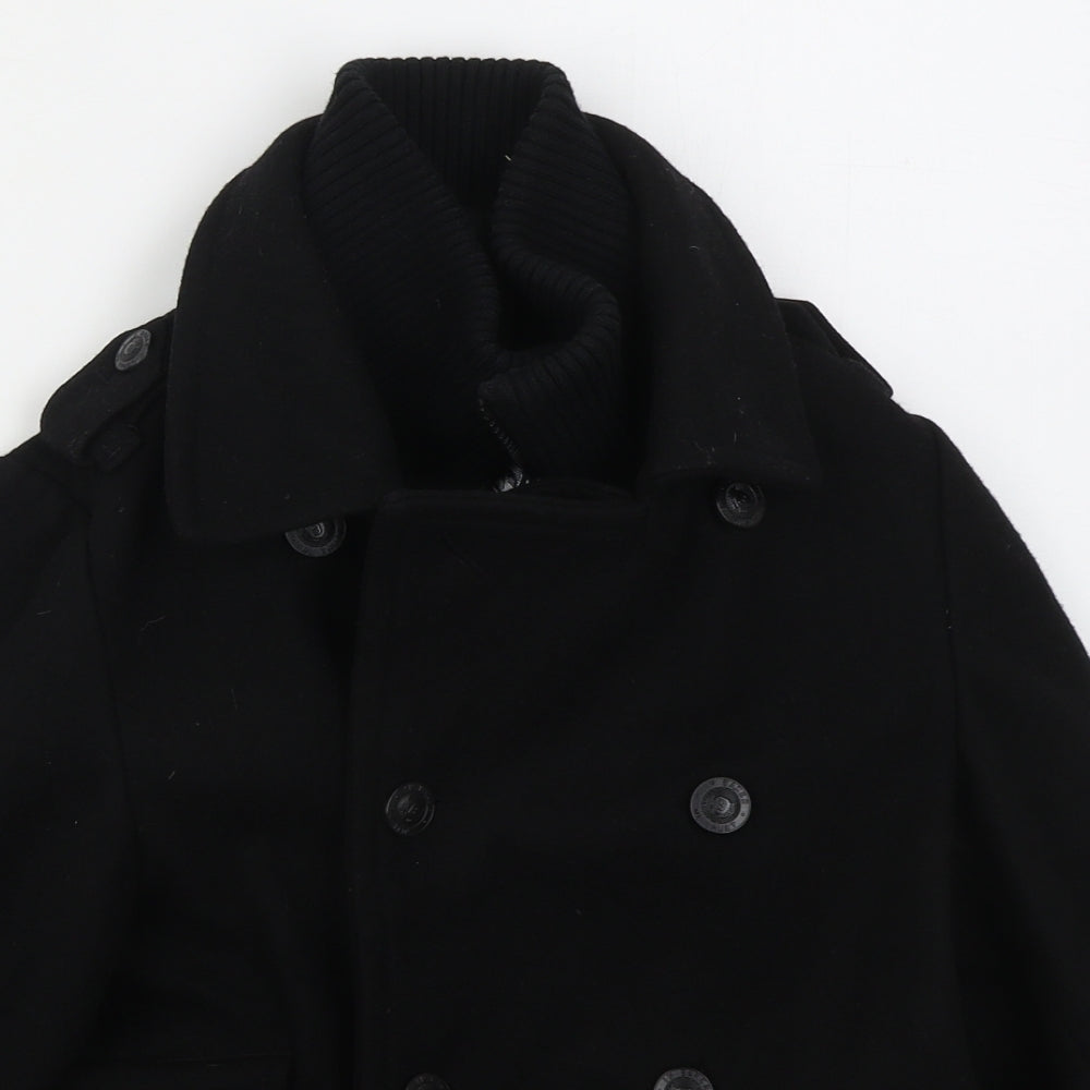 Ted Baker Boys Black   Basic Coat Coat Size 9 Years  Zip