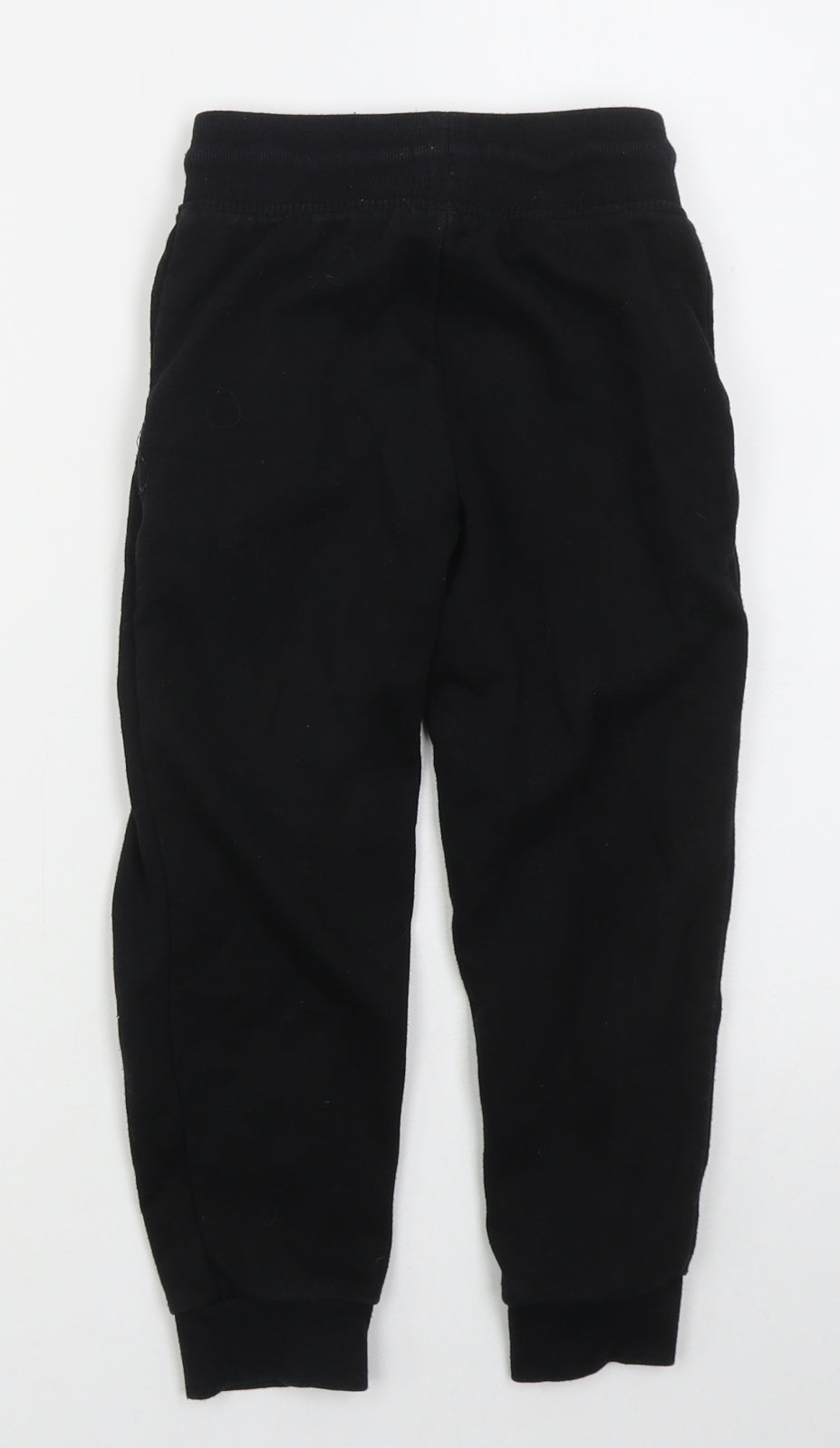 Primark Boys Black  Cotton Sweatpants Trousers Size 5-6 Years  Regular Drawstring
