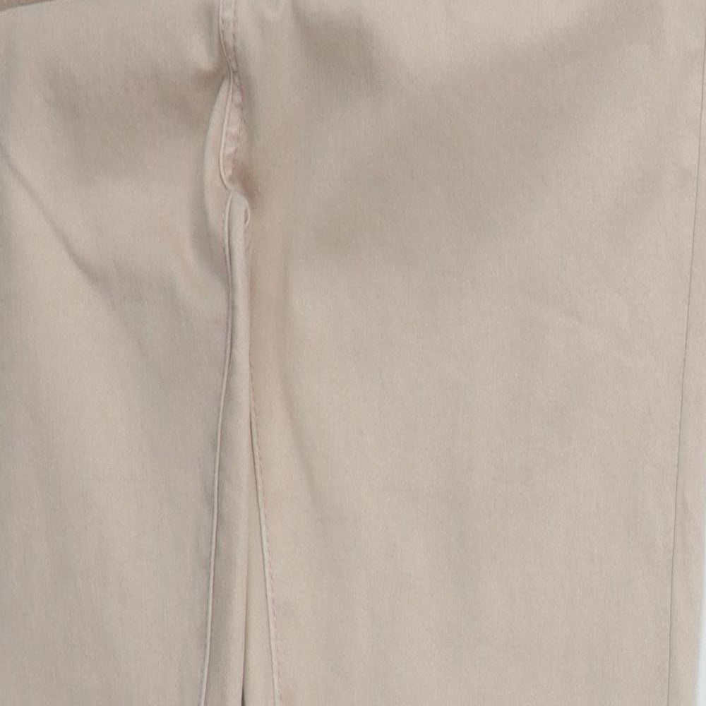 Peacocks Womens Pink  Cotton Skinny Jeans Size 14 L28 in Regular Button