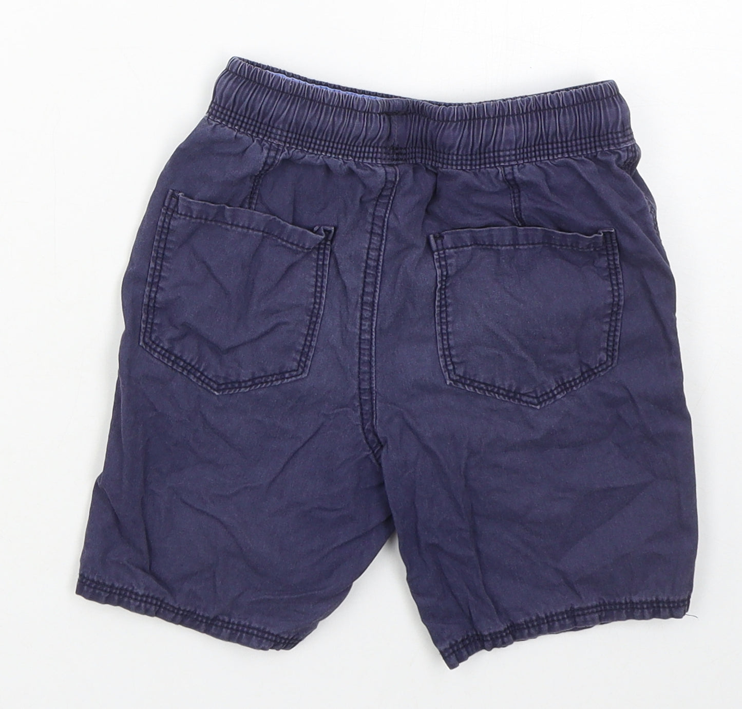 George Boys Blue  Cotton Bermuda Shorts Size 4-5 Years  Regular Drawstring