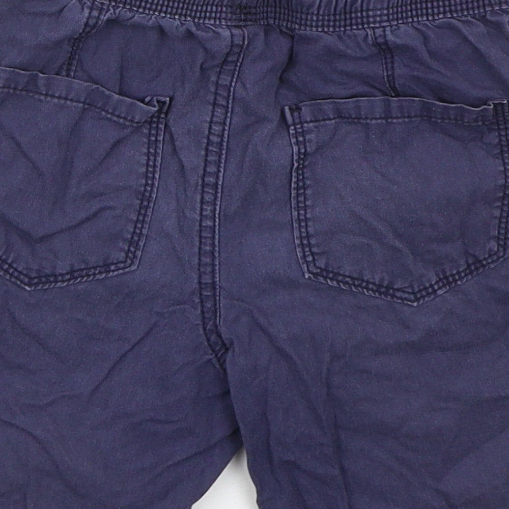 George Boys Blue  Cotton Bermuda Shorts Size 4-5 Years  Regular Drawstring