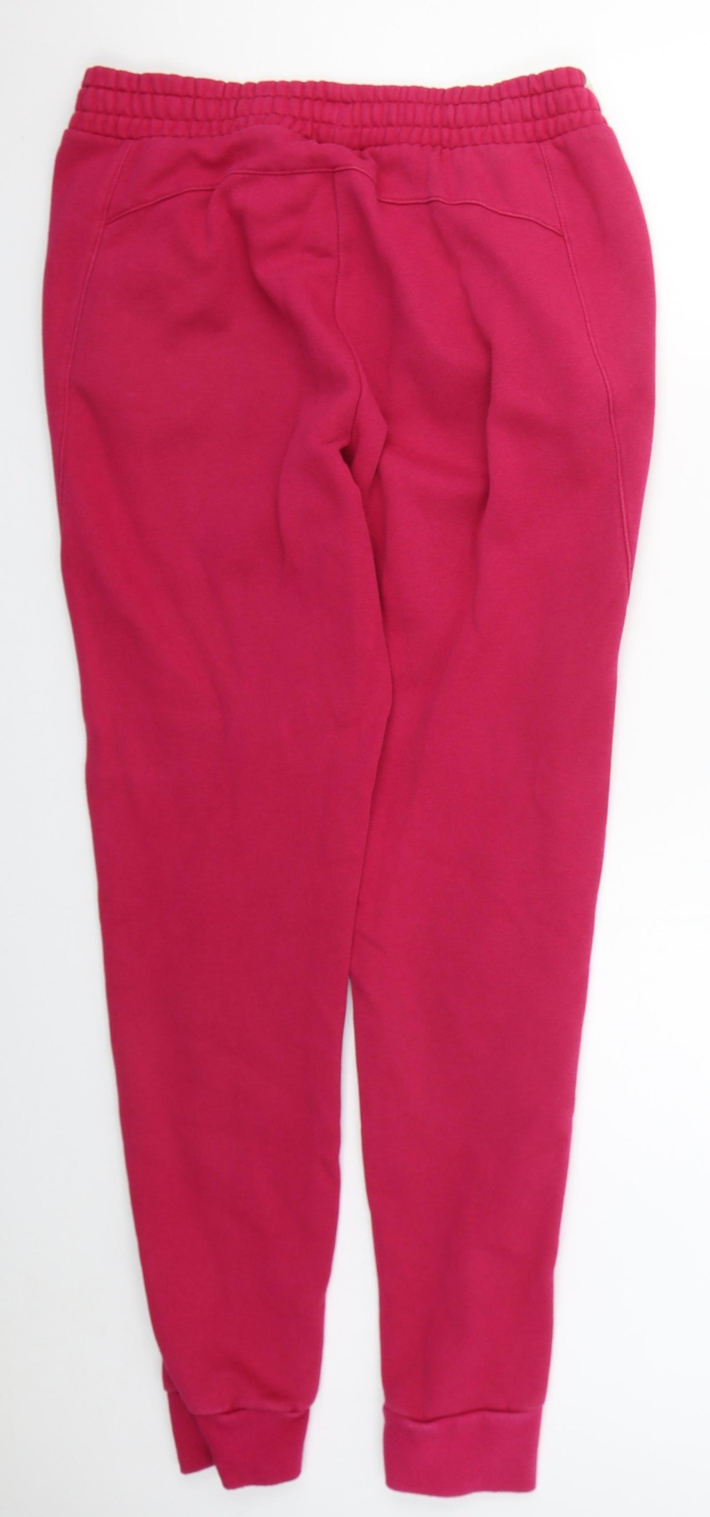 PUMA Womens Pink  Cotton Sweatpants Trousers Size 14 L31 in Regular Drawstring