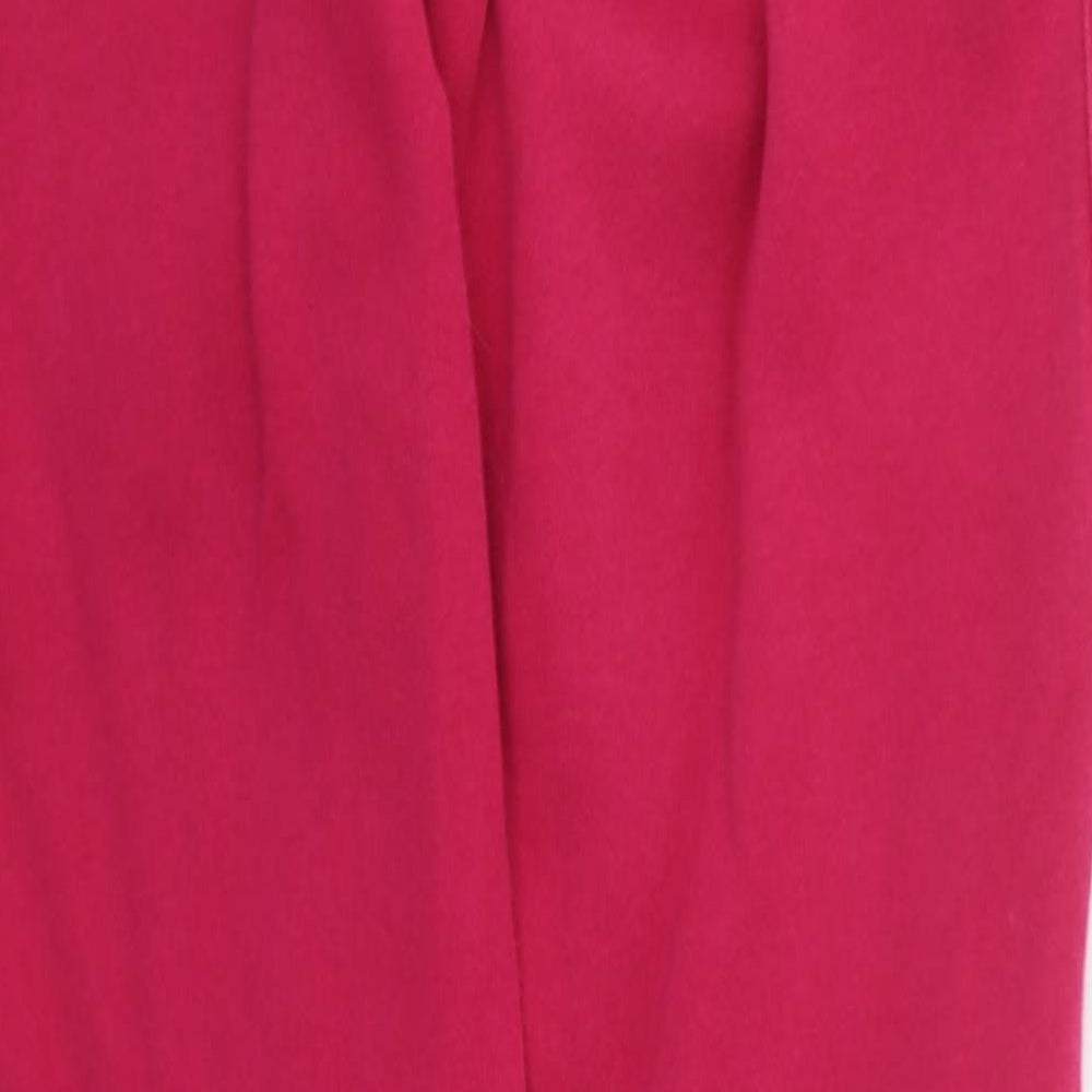 PUMA Womens Pink  Cotton Sweatpants Trousers Size 14 L31 in Regular Drawstring