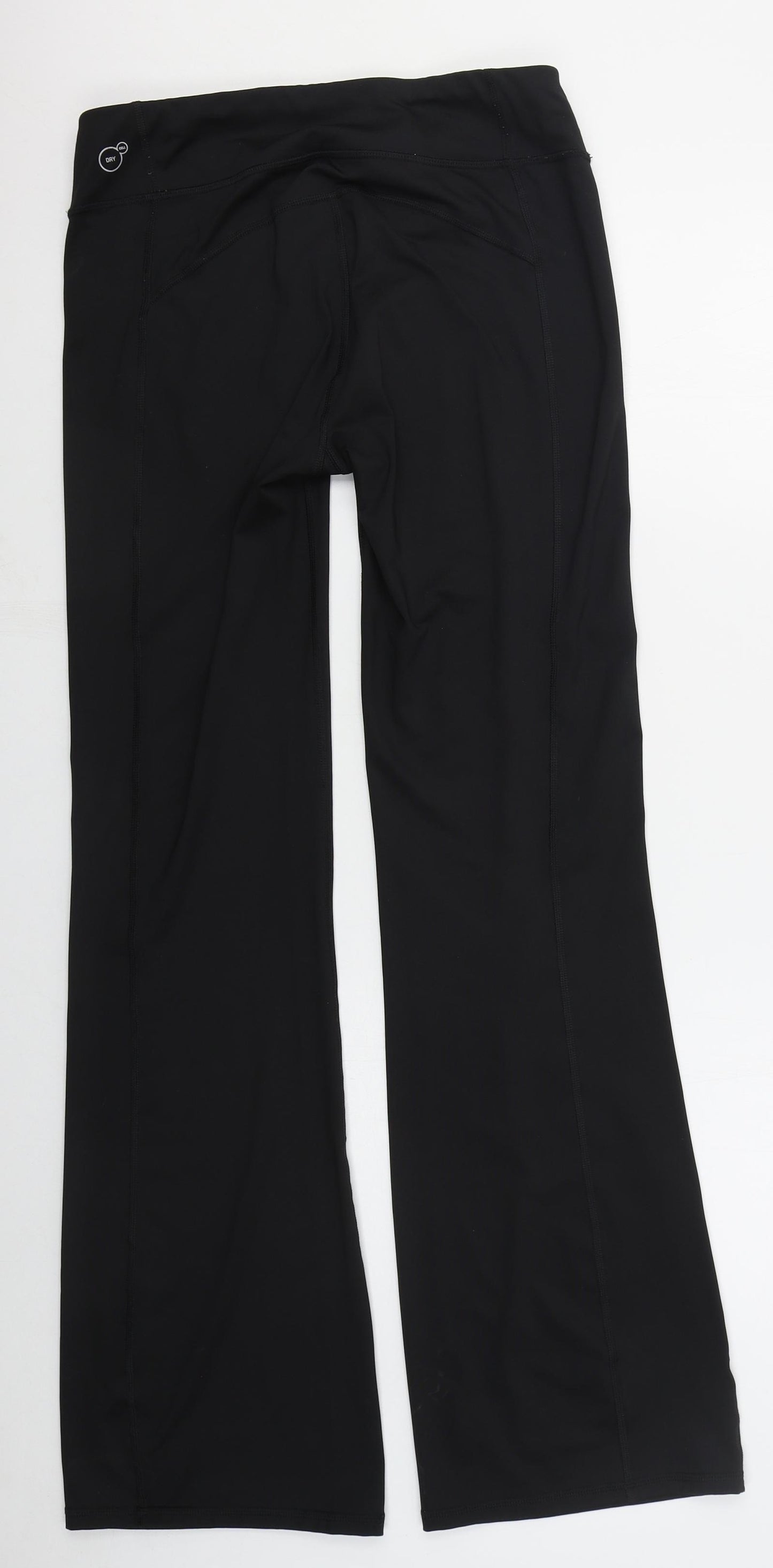 PUMA Womens Black  Polyester Sweatpants Trousers Size 16 L31 in Regular
