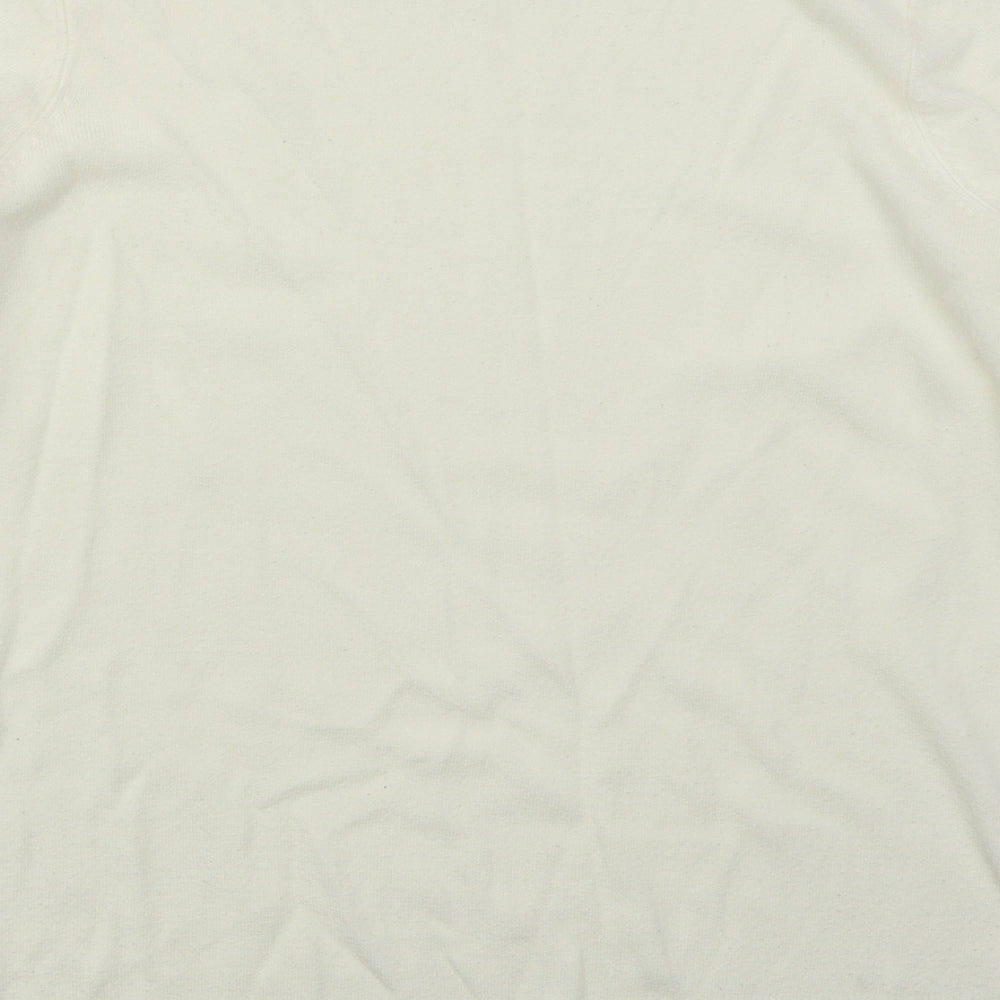 F&F Womens Ivory Round Neck  Acrylic Pullover Jumper Size 14