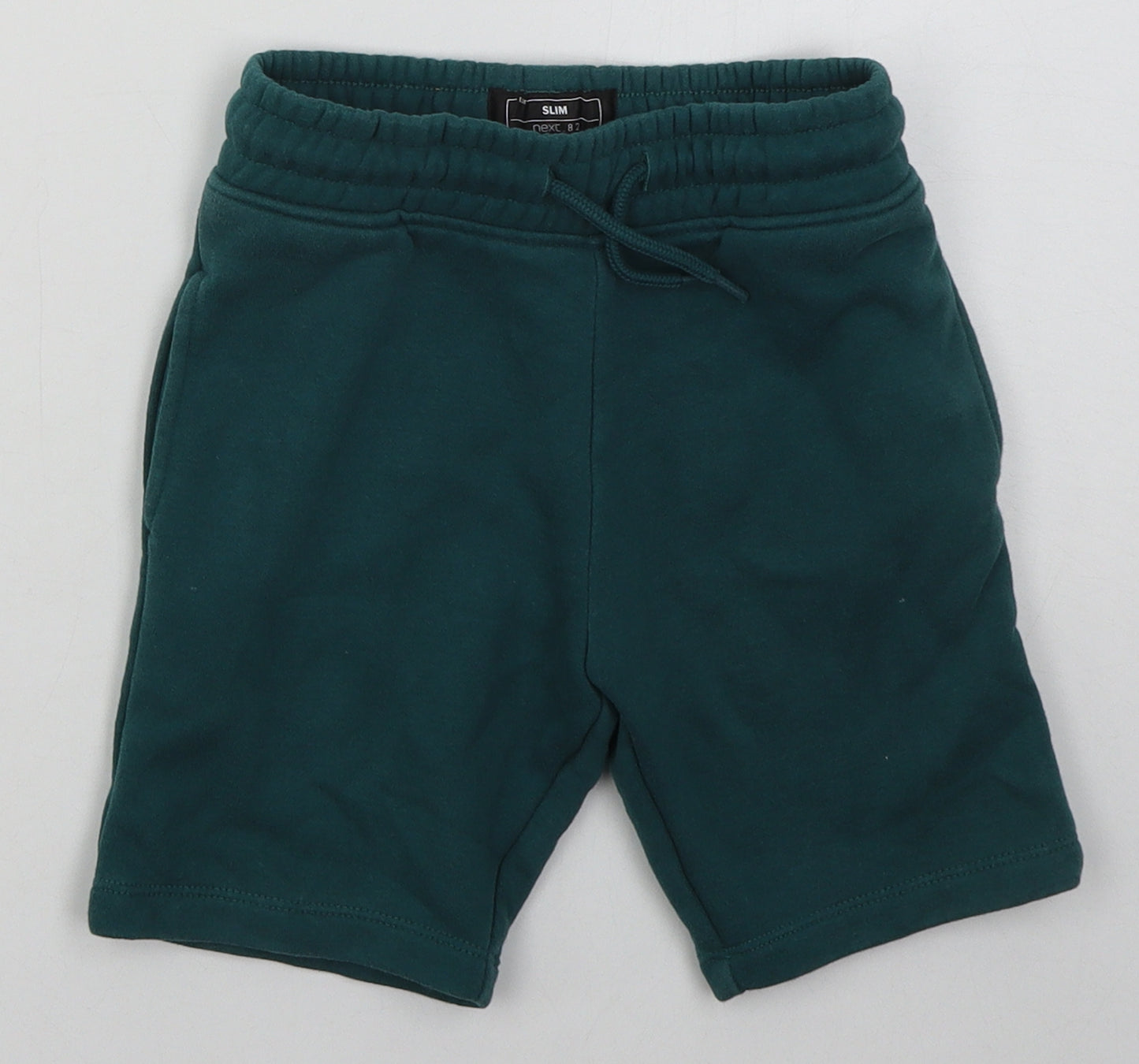 NEXT Boys Green  Cotton Sweat Shorts Size 5 Years  Regular Drawstring