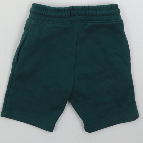 NEXT Boys Green  Cotton Sweat Shorts Size 5 Years  Regular Drawstring