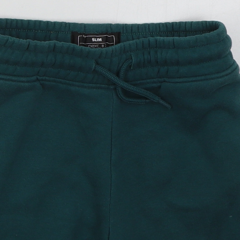NEXT Boys Green  Cotton Sweat Shorts Size 5 Years  Regular Drawstring