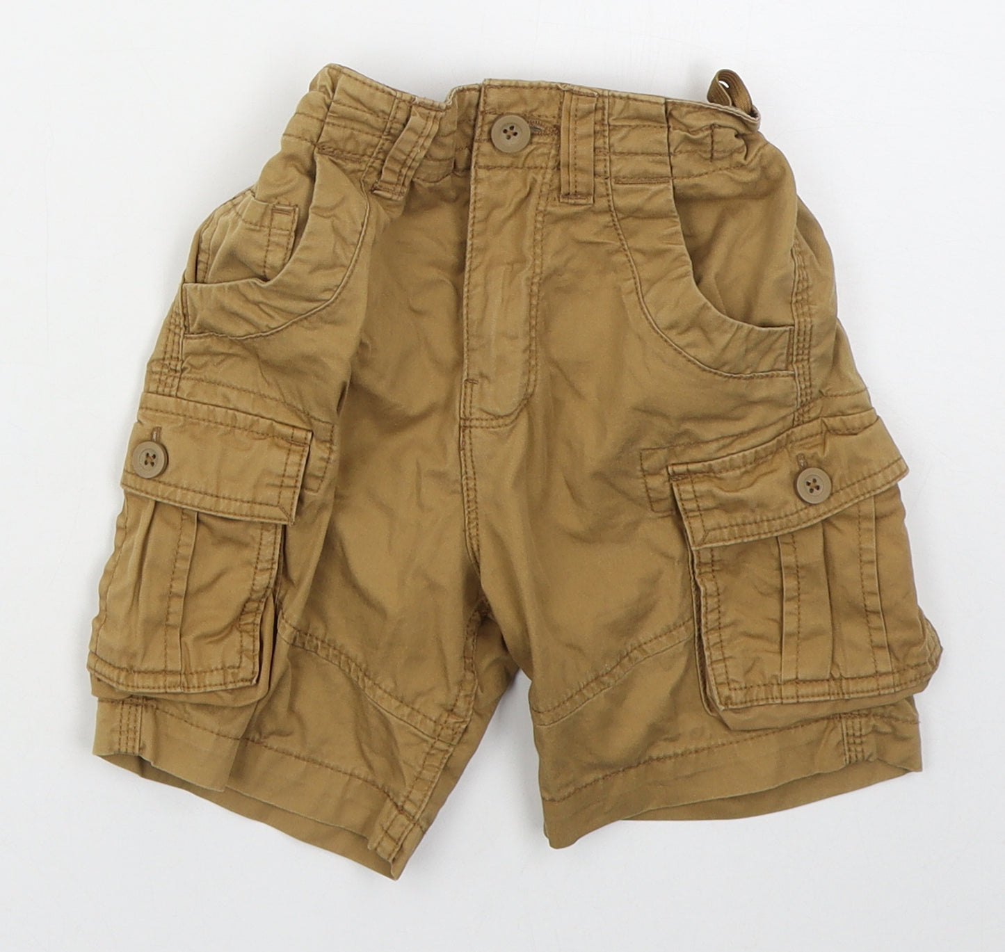 George Boys Beige  Cotton Cargo Shorts Size 4-5 Years  Regular