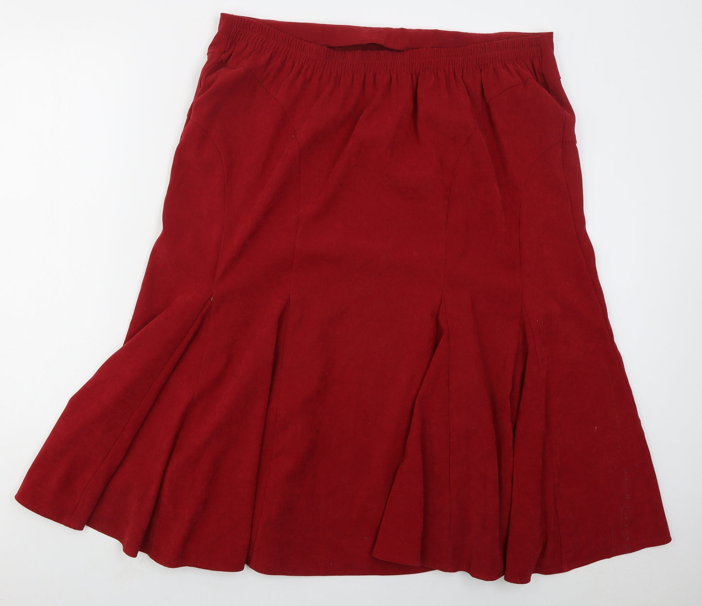 Being Casual Womens Red  Polyester Swing Skirt Size 22