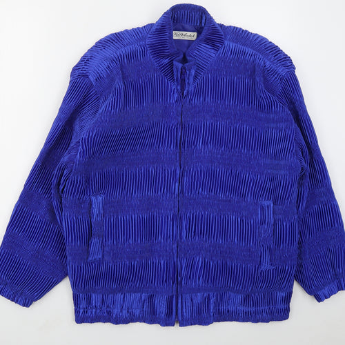MD Model High Fashion Womens Blue   Jacket  Size L  Zip
