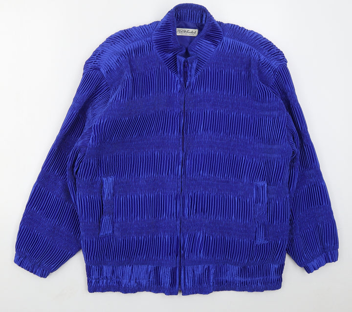MD Model High Fashion Womens Blue   Jacket  Size L  Zip